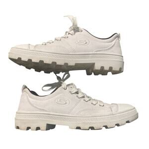 Skechers Roadies 74370 Womens 7.5 White Chunky Retro Y2K Platform Sneakers